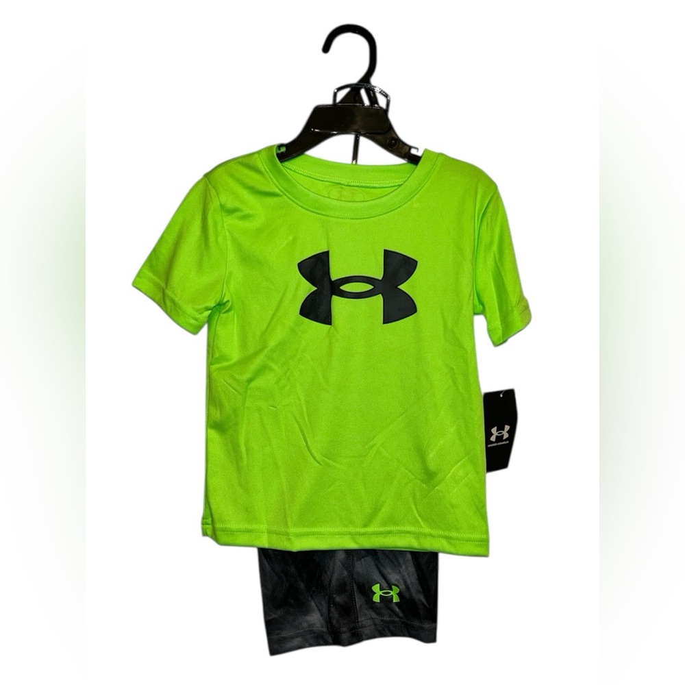 Under Armour Boys Hyper Green 2 Piece Matching Set